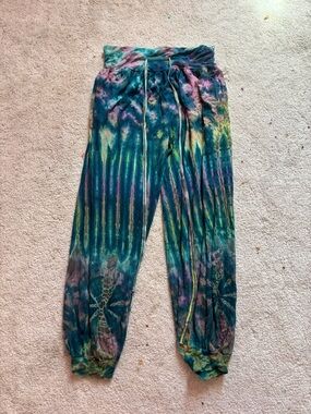 Tie-Dye Harem Kids Pants - Multicolor